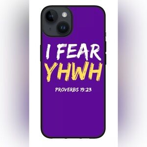 I FEAR YHWH Purple and Yellow I Phone Case